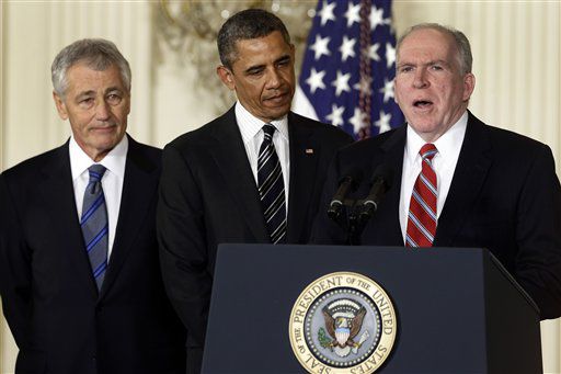 Barack Obama, John Brennan, Chuck Hagel